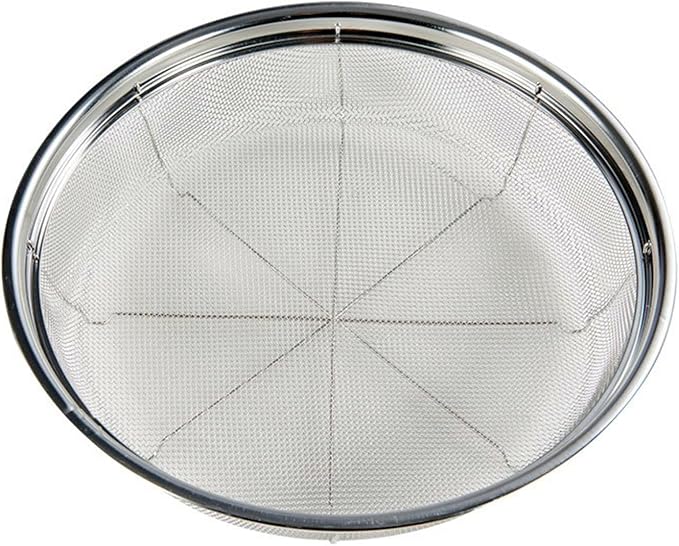 Fine Mesh Strainer for Kitchen, Stainless Steel Colander Bowl for Pasta, Rice, Fruit, Metal Net Baskets with Resting Base - Strain, Drain, Rinse (Diameter 11.02 inch)