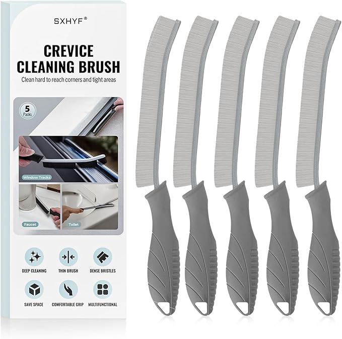 SXhyf Cleaning Brush - Hard Bristle Crevice Cleaning Brush, Multifunctional Gap Scrub Brush, Kitchen Essentials, Bathroom Cleaner Tools for Household Use, Home, Window, Toilet, Stove