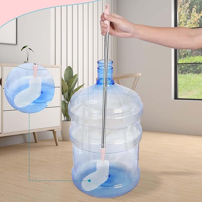 5 Gallon Water jug Cleaning Brush,2 Pack Bucket Brush, Kettle Brush, Cleaning Extra Long Bottles, 5 Gallon Jug Cleaner, Water Bottle Brush,Carboy Brush.