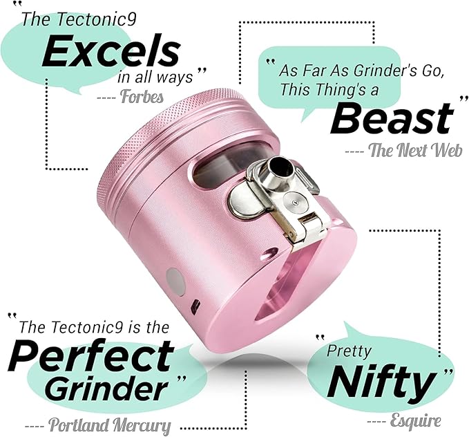 MANUAL Grinder AUTOMATIC Dispenser Large 2.5" Aluminum Alloy, for HOME & KITCHEN ONLY (Rose)…