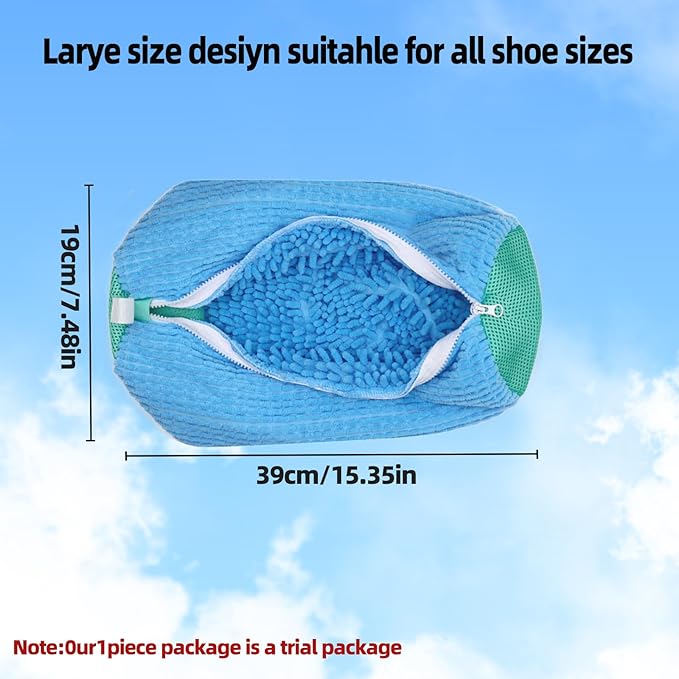 2-Packs Shoe Washing Bag for Washing Machine,Laundry Shoe Bag for Washer and Dryer Reusable Shoe Cleaning Bag