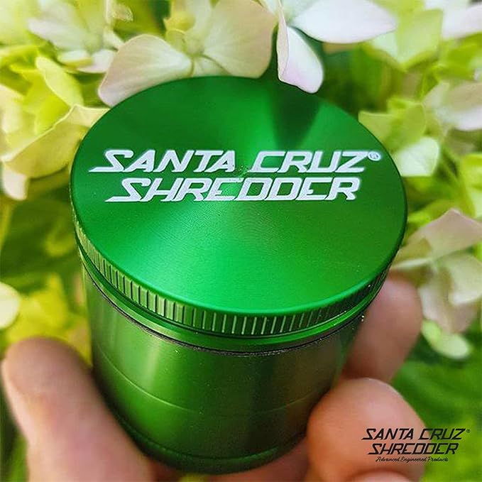 Santa Cruz Shredder Metal Spice Grinder Made in USA (Medium (2.2 Inch), Green)