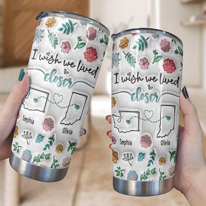 I Wish We Lived Closer Mug, Best Friends Coffee Mugs, Personalized Mugs With Names, Christmas Birthday Gifts For Best Friend Funny Mugs, Sisters Gifts From Sister, Long Distance Gift For Women