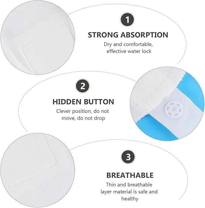 5pcs Menstrual Pads Reusable Washable Washable Cotton Cloth Sanitary Towels Soft Absorbent Liners Women Period Pads for Menstrual Flow Incontinence