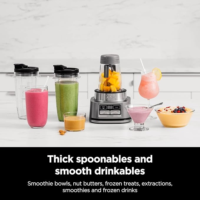 Ninja Blenders for Kitchen | Smoothie Blender, Mixer, Grinder - Premium Blending Performance for Sauces, Frozen Drinks, and More | 1200 Peak Watt Motor | SS101 Foodi Personal Smoothie Maker