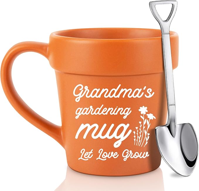 Grandma Gifts for Christmas Birthday, Novelty Gardening Best Grandmas Ever Gifts for New Grandma Grandmother Nana Gigi Mimi Plant Mug