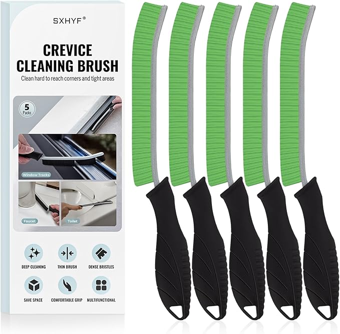 SXhyf Cleaning Brush - Hard Bristle Crevice Cleaning Brush, Multifunctional Gap Scrub Brush, Kitchen Essentials, Bathroom Cleaner Tools for Household Use, Home, Window, Toilet, Stove