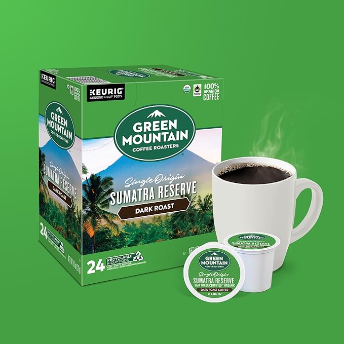 Green Mountain Coffee Roasters Sumatra Reserve Coffee, Keurig Single-Serve K-Cup pods, Dark Roast, 96 Count