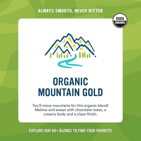 Cameron's Coffee Roasted Whole Bean Coffee, Organic Mountain Gold, 28 Ounce