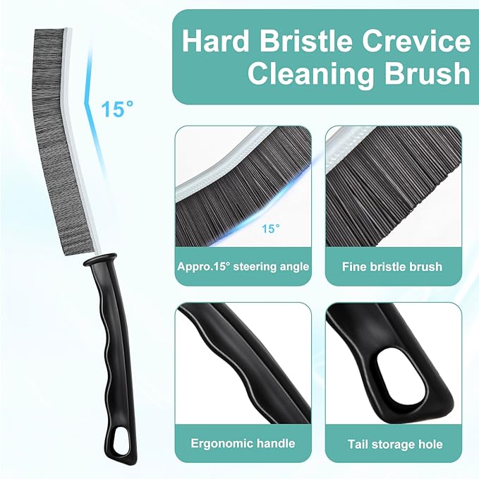 Crevice Cleaning Brush,Hard-Bristled Grout Brush,2024 New Multifunctional Gap Cleaning Brush Tool,Dead Corners Brushes for Bathroom Kitchen Tiles Window Door Slots,5pcs