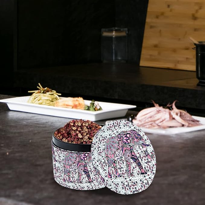2.5 Inch Boho Grinder - Large Spice Grinder(Colorful Elephants Pattern)
