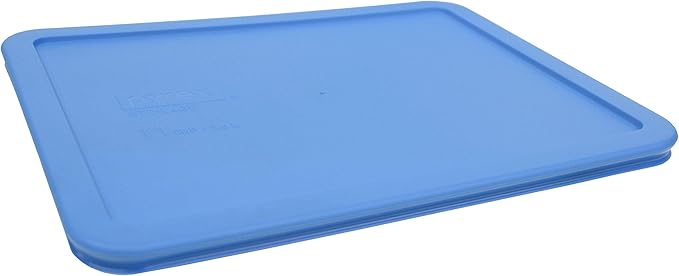 Pyrex 4-Piece 7212 Glass Dish Set with Marine Blue Lids - 11 Cup Capacity - Made in USA