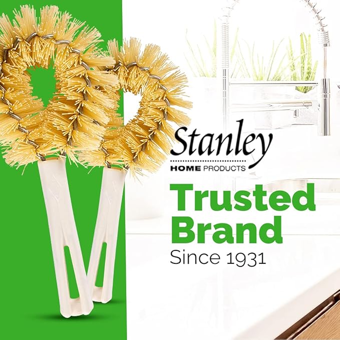 Stanley Home Products Original Vegetable Brush - Sturdy Compact Kitchen Brush for Small to Medium Veggies and Fruits - Removes Dirt Cleans Effectively Perfect for Home Use (1 Pack)