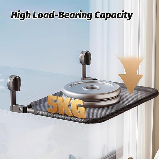 Balcony Drying Racks Foldable Multifunctional Stainless Steel Sock Drying Shelf Window Retractable Drying Clothes and Shoes Rack
