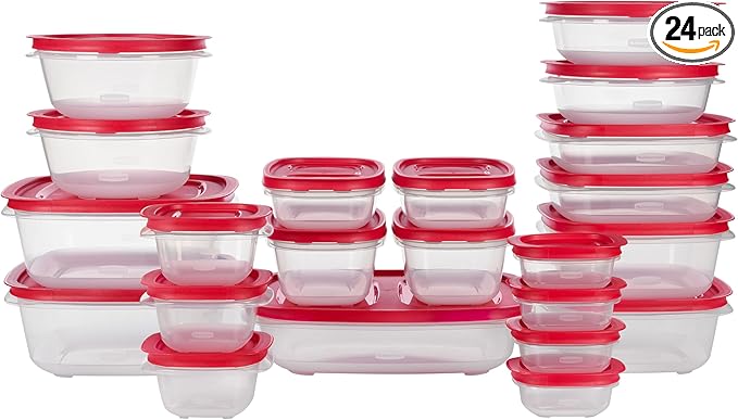 Rubbermaid EasyStore Containers, 44-Piece Set, Food Storage Containers, Food Storage Containers with Lids