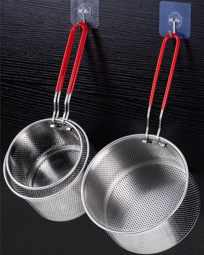 Tenta Kitchen Pasta Strainer instant pot accessories Steamer Basket For Pot instant pot steamer basket with Removable handle Insert for Veggie Fish Seafood Cooking and heat food 7"