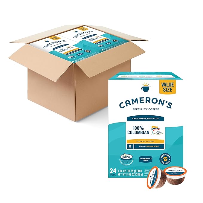 Cameron's Coffee Single Serve Pods, 100% Colombian, 96 Count