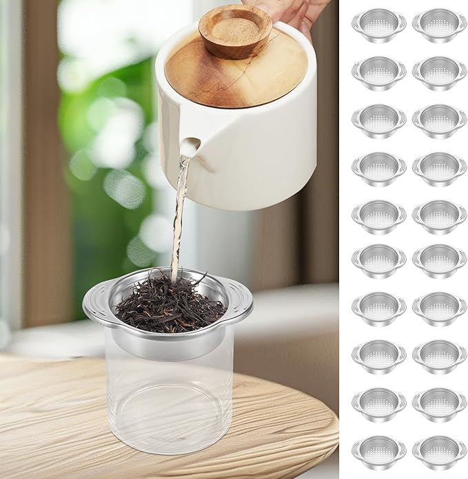 20 Pack Tuna Can Strainer 3.15Inch Stainless Steel Food Strainer Anti Slip Handle Tuna Strainer Easy to Use Tuna Press Oil Drainer Filter Colander Can Strainers for Canned Goods Vegetables Beans