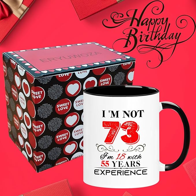 1952 73th Birthday Mug for Women Men, Turning 73 Year Old Birthday Gifts for Mom, Dad, Grandma, Grandpa, Wife, Husband, Daughter, Sister, Best Friends, Coworkers, Her, Him, 11oz Coffee Cup
