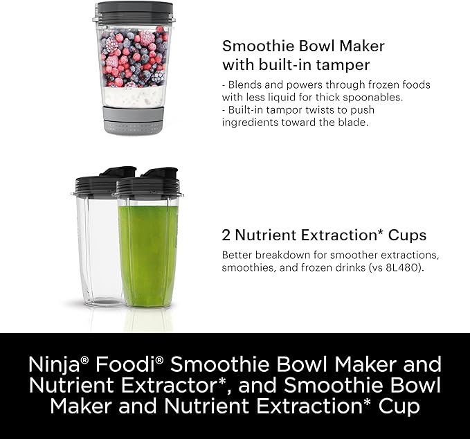 Ninja Blenders for Kitchen | Smoothie Blender, Mixer, Grinder - Premium Blending Performance for Sauces, Frozen Drinks, and More | 1200 Peak Watt Motor | SS101 Foodi Personal Smoothie Maker