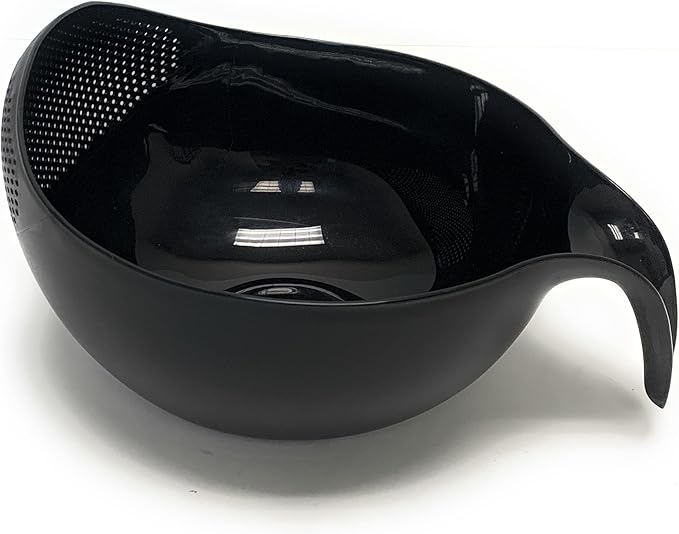 Mintra Home Rice Colander (Black) 9.5x13x7