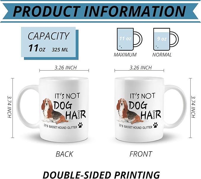 Basset Hound Mug - Dog Mom Coffee Mug for Women, Basset Hound Gifts