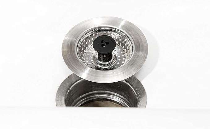 SinkShroom Revolutionary Clog-Free Sink Strainer Basket, 2-Pack, Stainless Steel