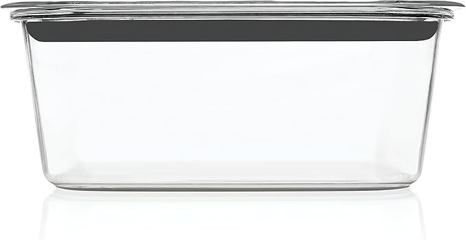 Rubbermaid Brilliance Food Storage Container, Large, 9.6 Cup | Clear | Pack of 2