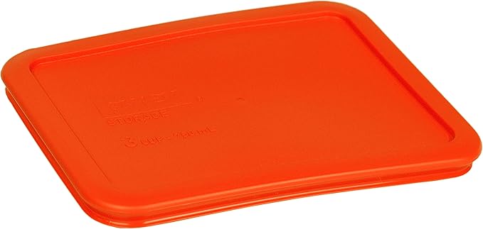 Pyrex 7210-PC 3-Cup Pumpkin Orange Replacement Storage Lid - 4-Pack