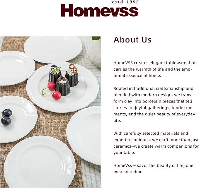 HomeVss, New Bone China Embossed French Countryside 18pc Dinnerware Set