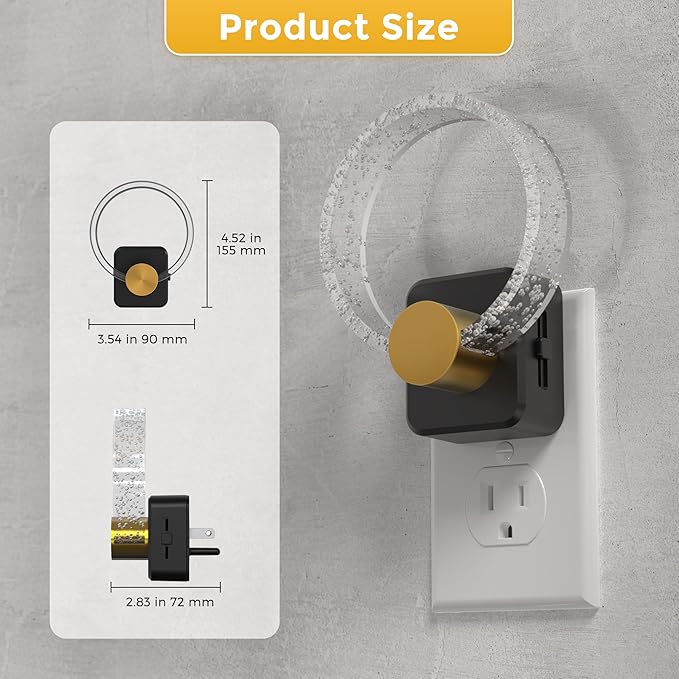 L LOHAS LED Night Lights Plug into Wall, 2 Pack Plug in Night Lights with Light Sensor, 3000K Soft White, 0-100LM Brightness Adjustable, Bubble Nightlight for Bathroom Bedroom Hallway