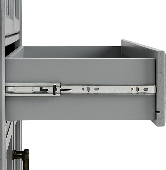Crosley Furniture Tara 3-Piece Pantry Storage Cabinet Set with Shelves, Kitchen, Dining, or Laundry Room, Distressed Gray