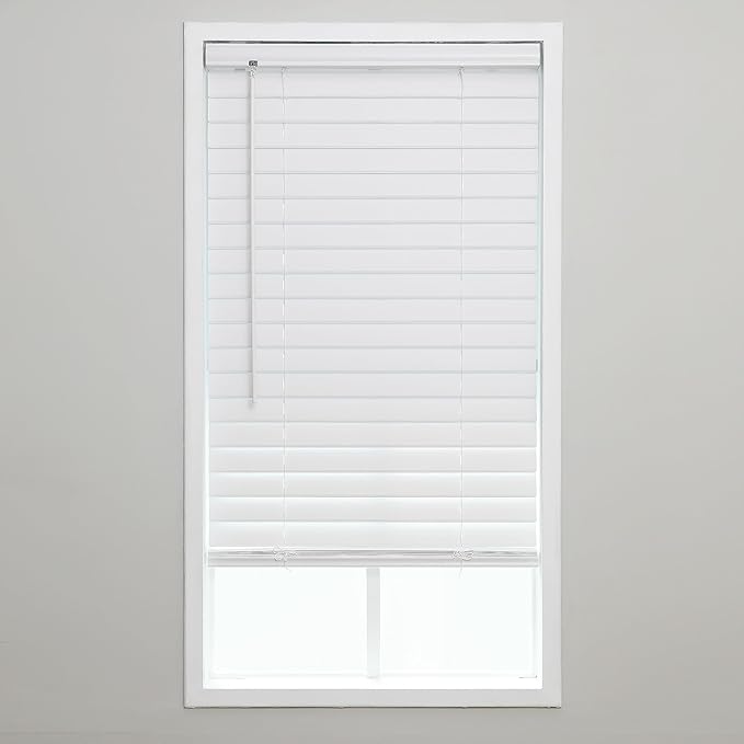 Eclipse 2" Premium Vinyl Blinds for Light Filtering & Privacy, Durable Room Darkening Blinds for Home or Office, Tested and Certified Child Safe Cordless Vinyl Blinds - White, 20 W x 48 L