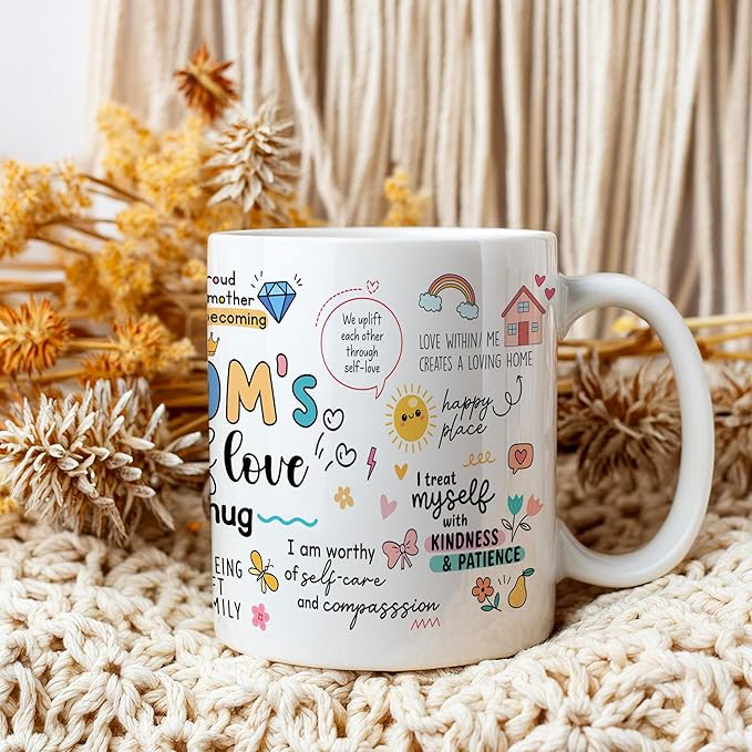 Mothers Day Gifts for Mom Mugs, Mama Coffee Mug with Inspirational Quote, Cute Mama Mugs for Daily Tea and Coffee, Coffee Mug for Mom Affirmations, Best Moms Cup Gift from Daughter, Son