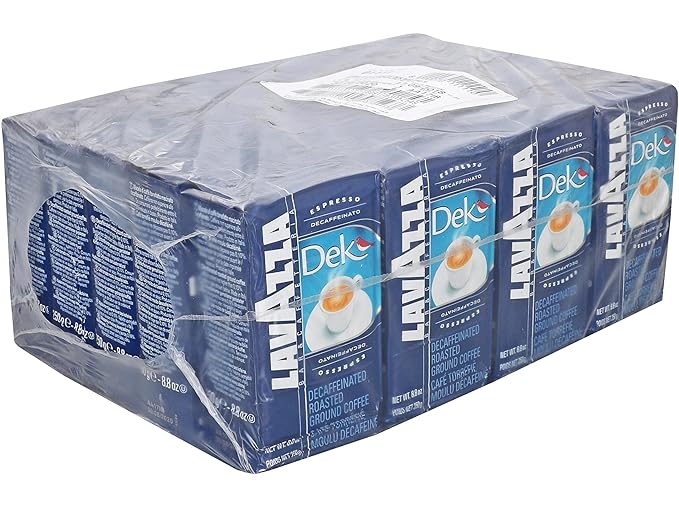 Lavazza LPC11111 Dek Decaf Ground Coffee, Dark Roast, 8.8 oz., 20/Carton, 1/Carton