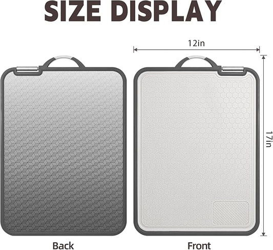 Titanium Cutting Board - 2025 New Upgrade 100% Pure Titanium Cutting Boards for Kitchen Double Sided Titanware Cutting Board,Hygiene Durable Dishwasher Safe Chopping Board (11.8x15.6)
