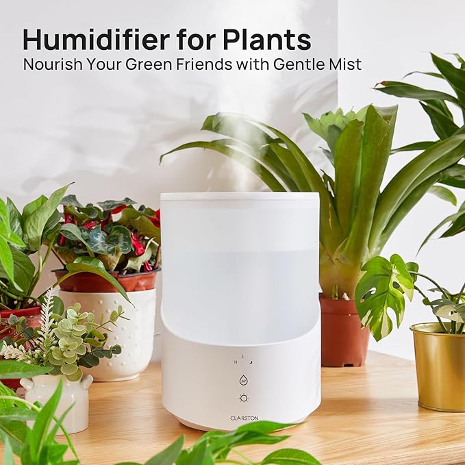 Humidifiers for Bedroom, 2.5L Cool Mist Humidifier with Essential Oils Diffuser and Nightlight, Top Fill Humidifiers for Home Large Room, Timer, Auto Shut-off, 25H Runtime