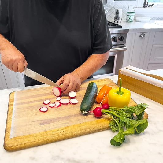 Mind Reader E-Z Board Disposable Cutting Board Box Set, 20 sq ft, Refillable, Reusable, Recyclable, Plastic, Clear