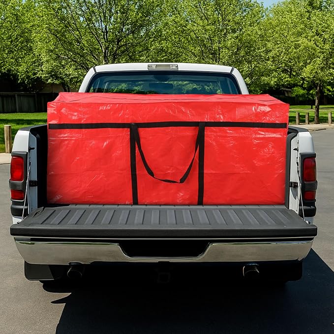 4 Pcs 194 Gallon Large Moving Bags with Zipper and Handles Foldable Storage Duffle Bags Heavy Duty Extra Large Totes for College Dorm Travel Clothes Blankets Bedding Moving (Red)
