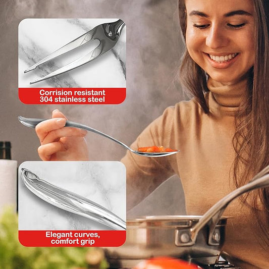 Emeril Lagasse 10-Piece Stainless Steel Utensil Set – Premium 304 Mirror Finish Cooking Tools with Hanging Loops – Heat Resistant, Dishwasher Safe Kitchen Gadgets for Nonstick Cookware