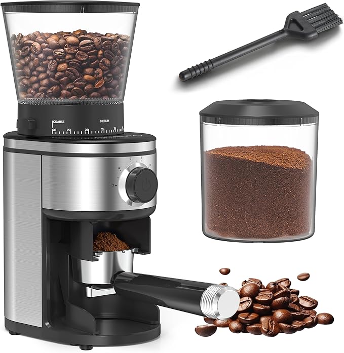 Coffee Grinder, Electric Conical Burr Grinder with 30 Grind Settings for 2-12 Cups, Adjustable Burr Mill for Home Use