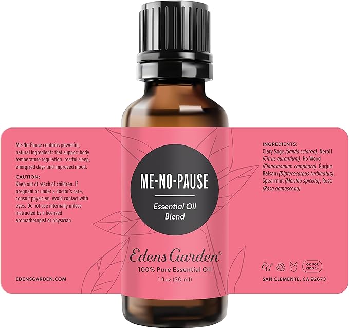 Edens Garden Me-No-Pause Essential Oil Blend- 100% Pure Premium Grade, Undiluted, Natural, Therapeutic, Aromatherapy, The Best for Skin, Face, Humidifiers 30 ml (1 fl oz)