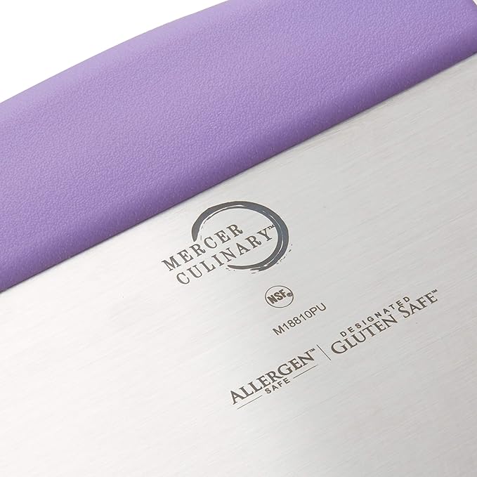 Mercer Culinary Millennia Bench Scraper, 6-Inch x 3-Inch Blade, with Purple Handle,