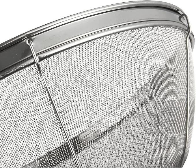 Juvale Fine Mesh Strainer - Stainless Steel Rice Strainer - Ultra-Fine Pasta Colander & Quinoa Sifter - Ergonomic Handle Mesh Colander & Matcha Sifter - 11 in x 4 in, Silver
