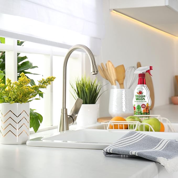 Veggie Wash Fruit and Vegetable Wash, Produce Wash and Cleaner, 16-Fluid Ounce, Pack of 3, Packaging May Vary