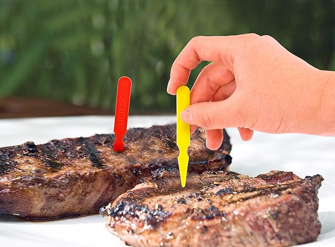 New Star Foodservice 24166 Plastic Medium Steak Markers. White (Pack of 1000)