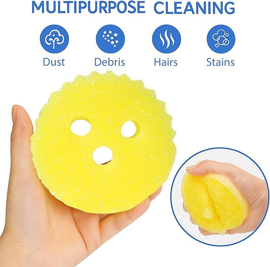 Scrub Pro Cleaning Sponge - 3 Pack Non-Scratch Kitchen & Bathroom Sponges with Dual-Sided Design and Sideways Slit for Utensils, Ideal for Dishes, Sink, Shower, Countertops, and Household Cleaning