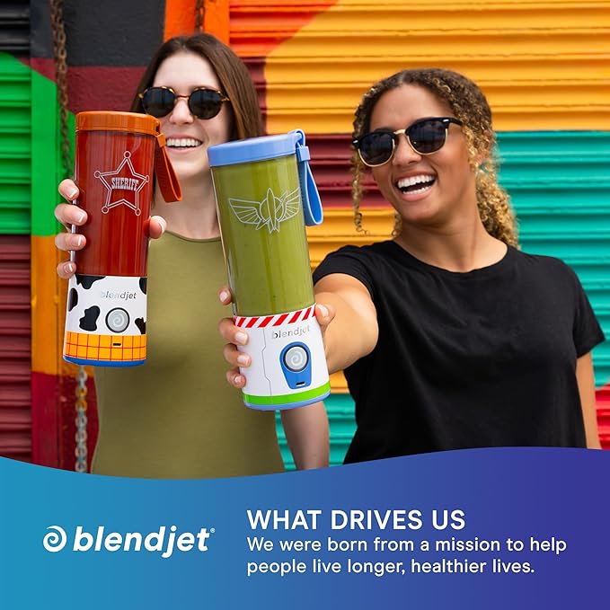 BlendJet 2 Portable Blender for Smoothies & Shakes - 16oz BlendJet Cordless Personal & Small Blender, USB-C Rechargeable & Self Cleaning - (Buzz Lightyear)