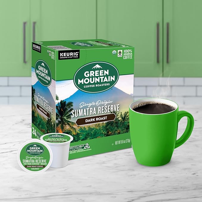 Green Mountain Coffee Roasters Sumatra Reserve Coffee, Keurig Single-Serve K-Cup pods, Dark Roast, 96 Count