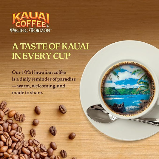 Kauai Coffee K-Cup Pods for Keurig Brewers – Arabica Coffee, 10% Hawaiian – Medium Roast, Vanilla Beans with Toasted Macabamia Nuts – Vanilla Macadamia Nut, 1 Pack of 22 Single Serve K-Cups